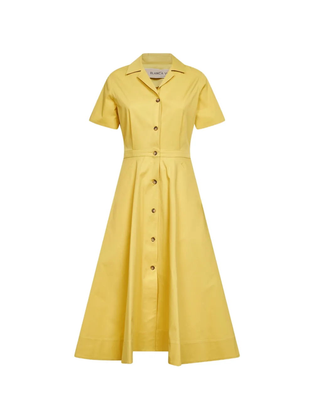 Blanca Vita button-up bowling-collar dress - Giallo