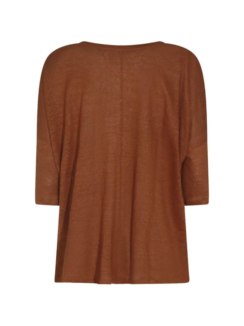Not Shy Emilie T-shirt met V-hals Bruin