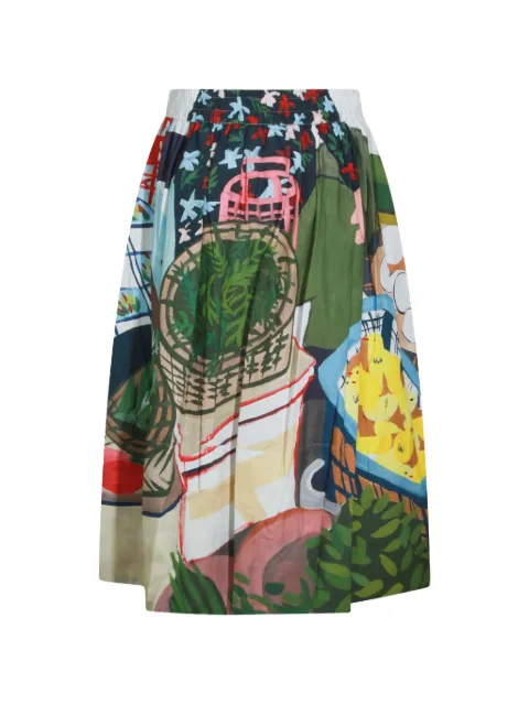 TALKING WALLS graphic-print flared skirt