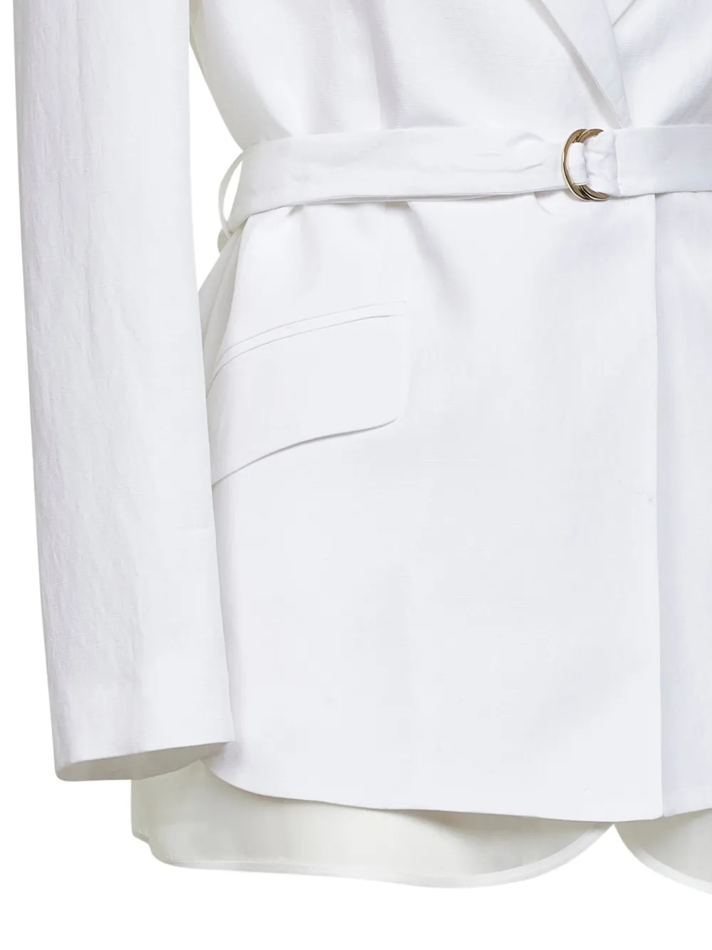 Blanca Vita Jack met puntige revers en ceintuur Wit