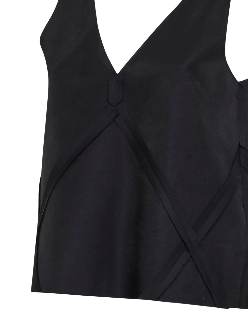 MM6 Maison Margiela Top met V-hals Zwart