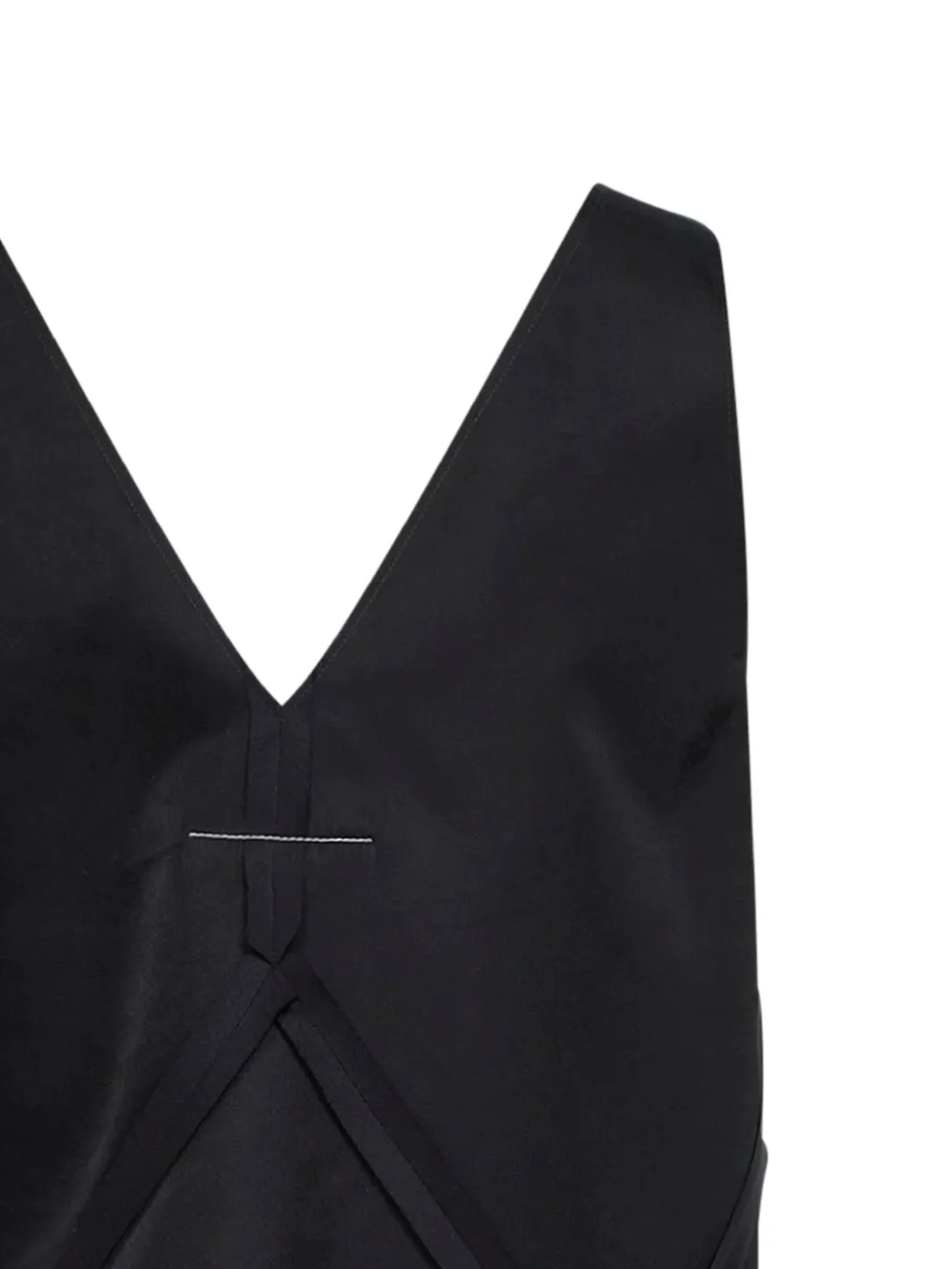 MM6 Maison Margiela Top met V-hals Zwart