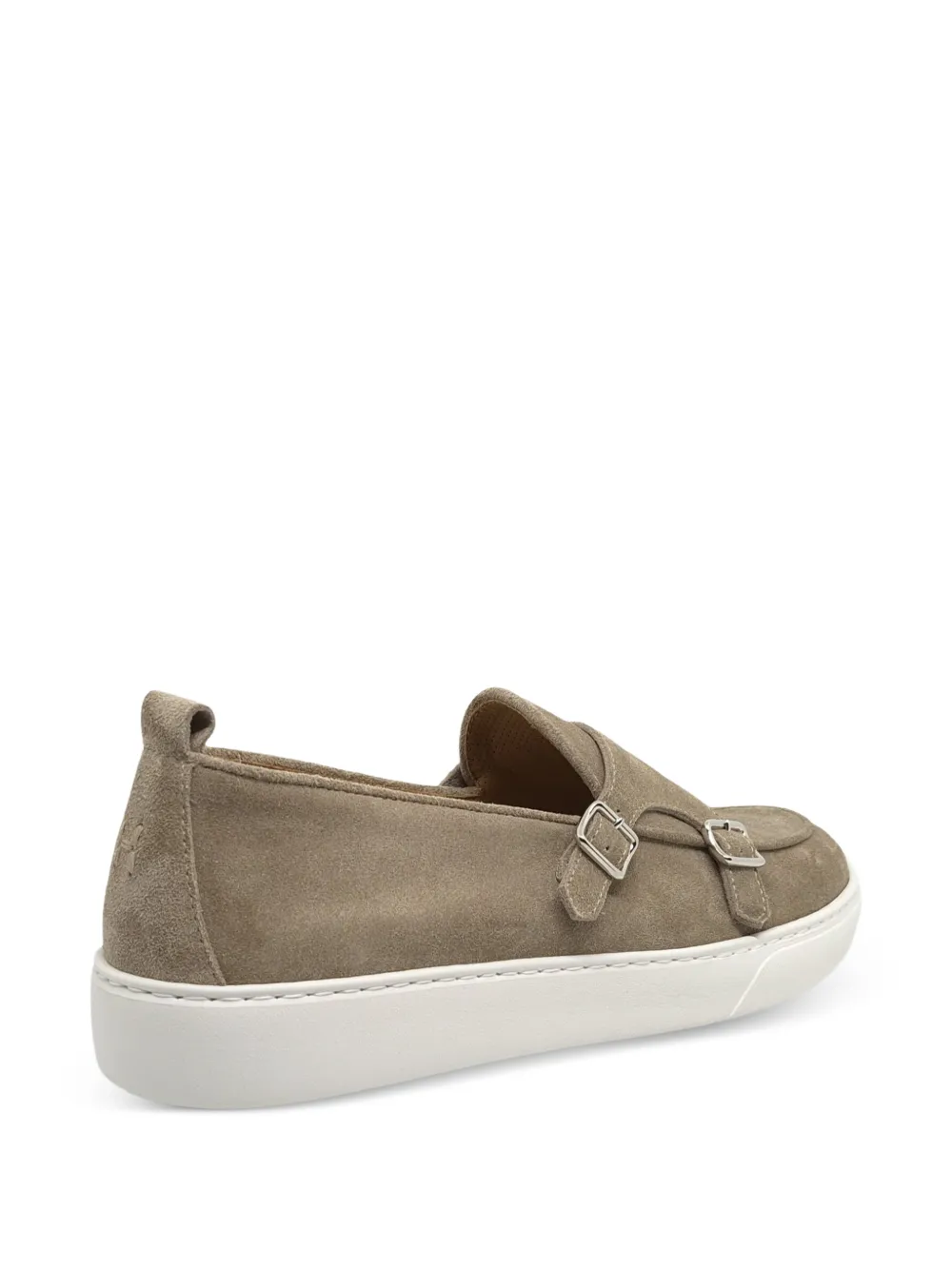 Henderson Baracco double-strap suede loafers Beige