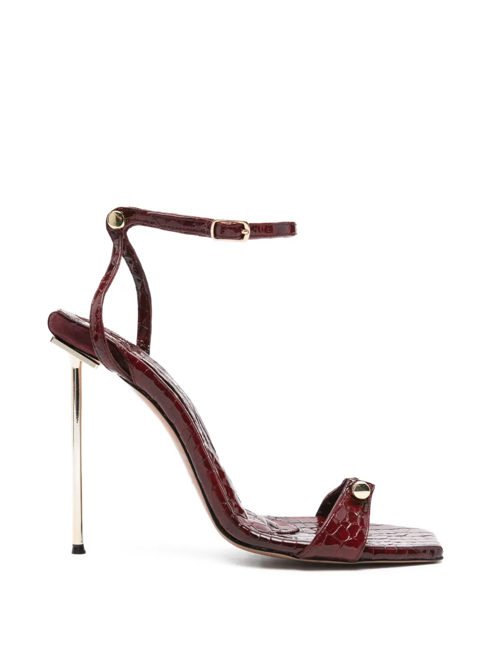 HARDOT croc-effect stiletto sandals - Red