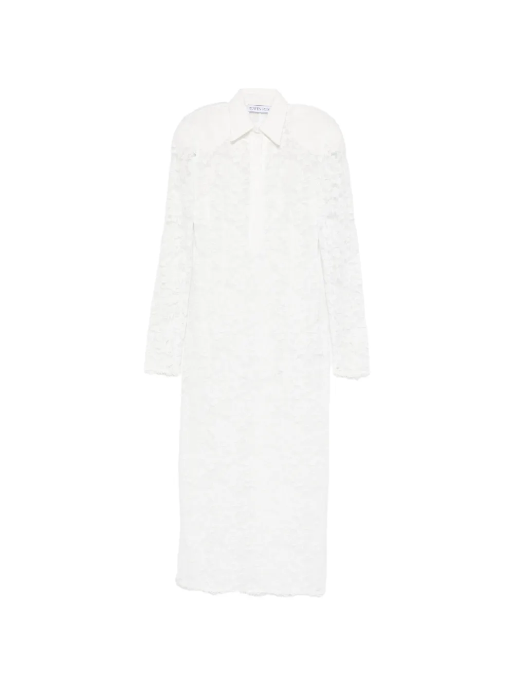 Rowen Rose lace-overlay midi dress - Bianco