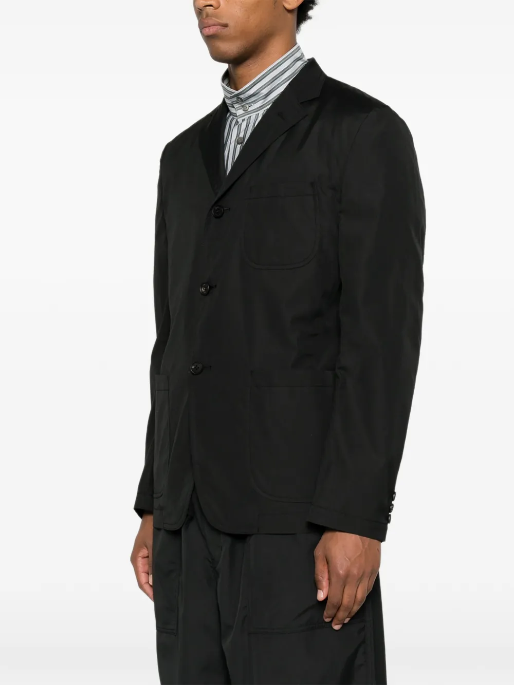 Homme Blazer met enkele rij knopen Zwart