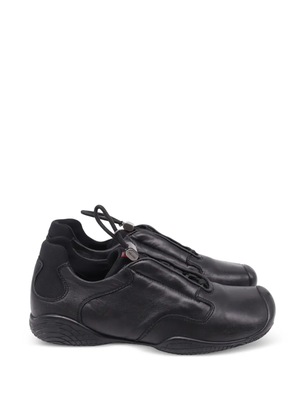Prada Pre-Owned Sport drawstring-fastening leather sneakers - Schwarz