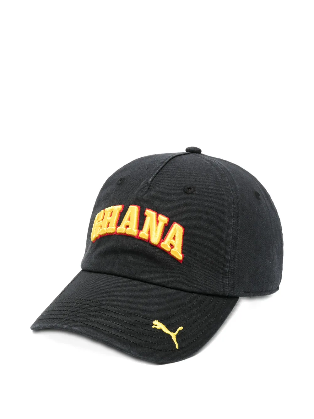 Puma Logo-embroidered Baseball Cap In Black