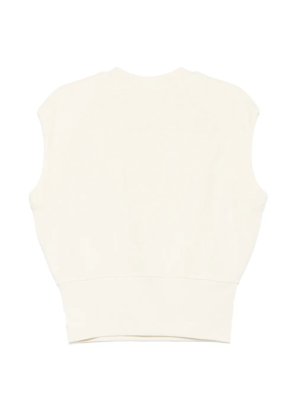 Closed Top met geribbelde afwerking Beige