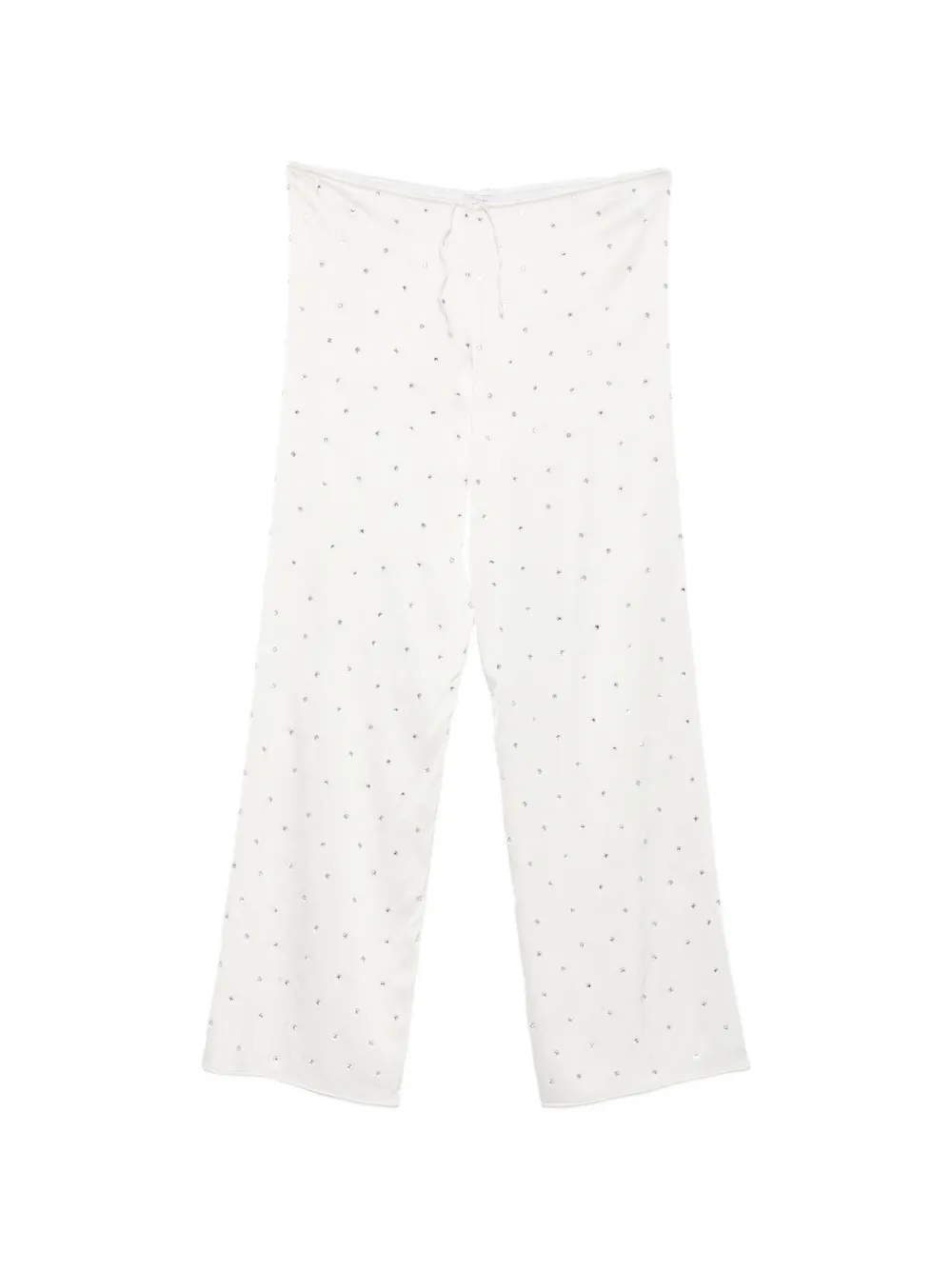 Oséree crystal-embellished drawstring trousers - White