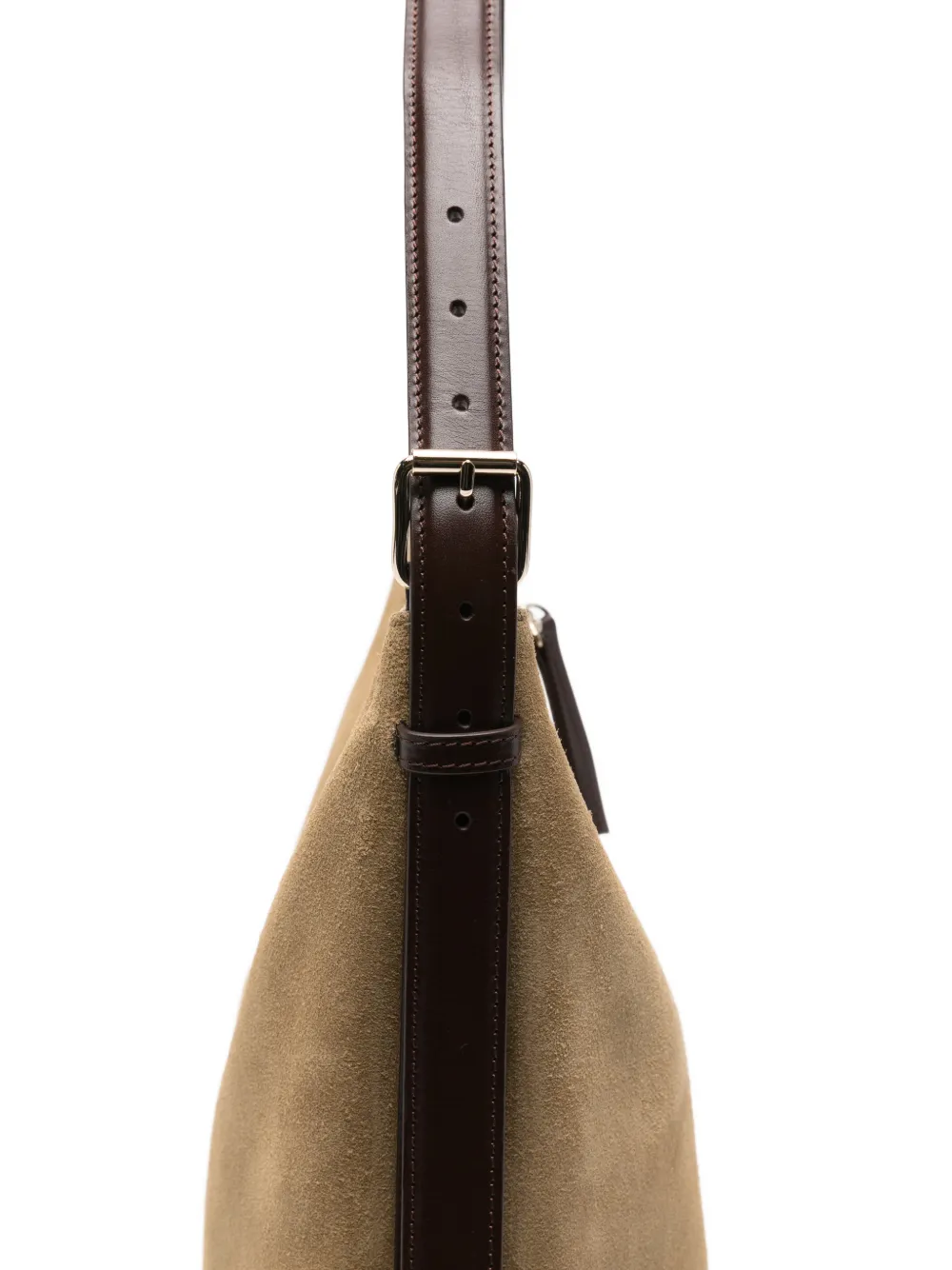 A.P.C. BLD grote schoudertas met suède afwerking Bruin