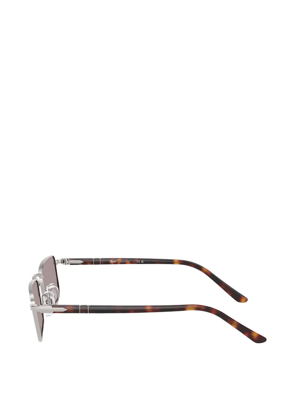 Persol Zonnebril met rechthoekig montuur Zilver