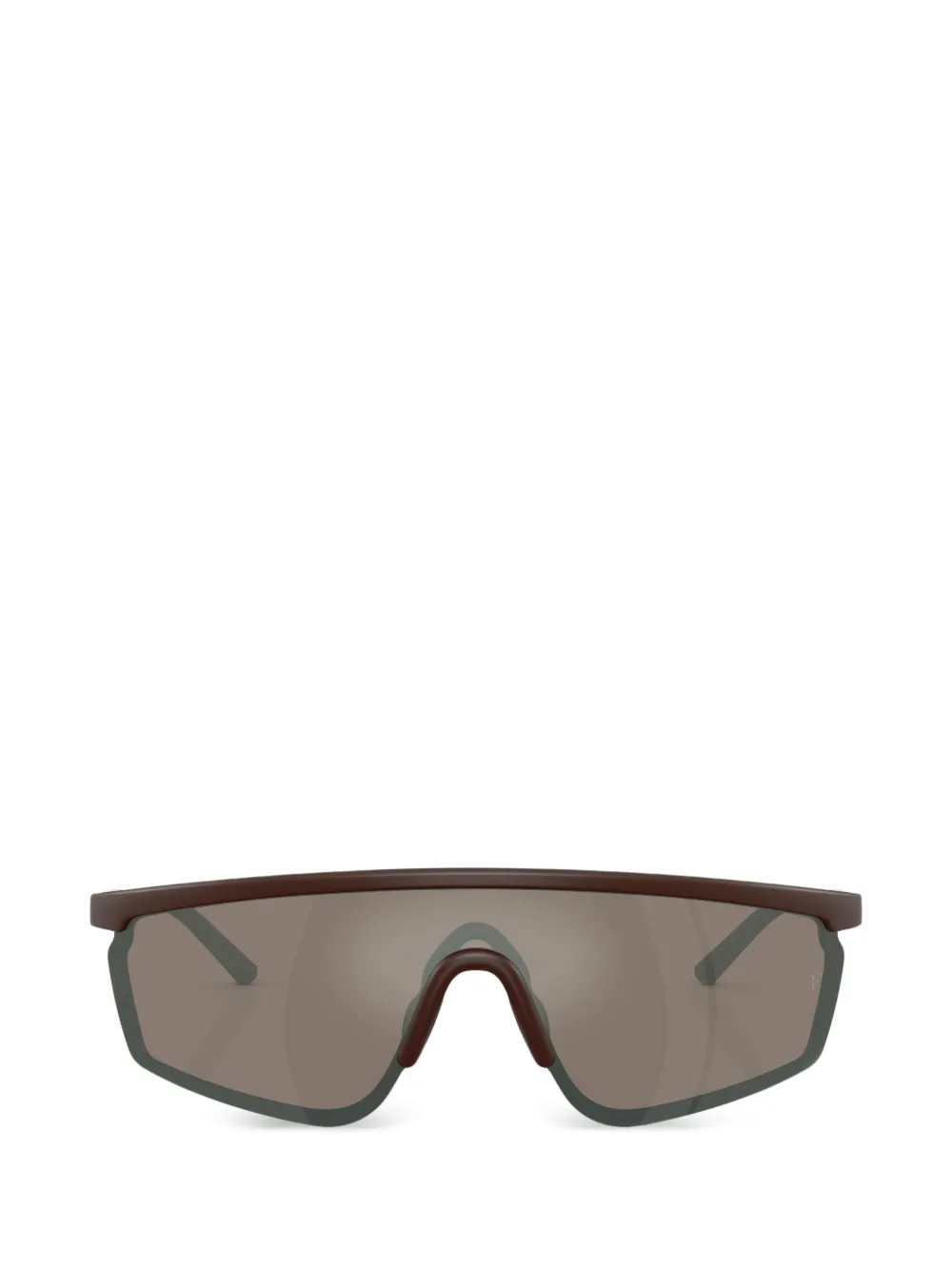 Oliver Peoples R-20 shield-frame sunglasses - Marrone