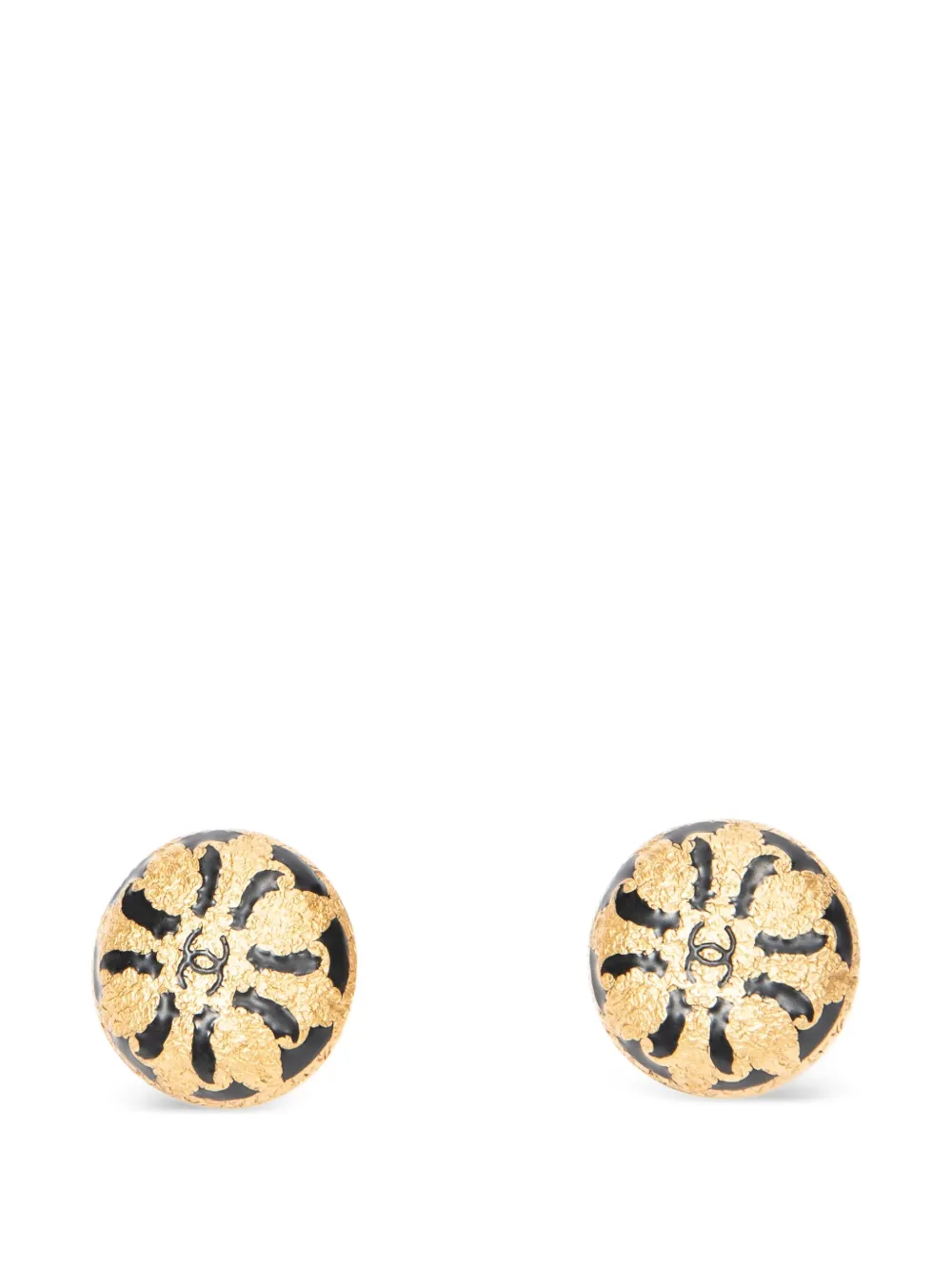CHANEL Pre-Owned 1995 Interlocking CC earrings - Oro