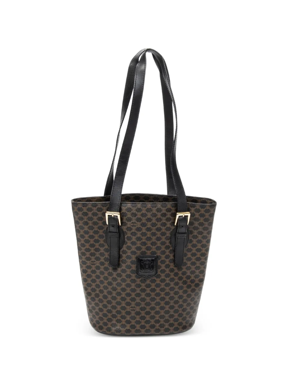 Celine Pre-Owned Handtasche mit Macadam-Muster - Schwarz