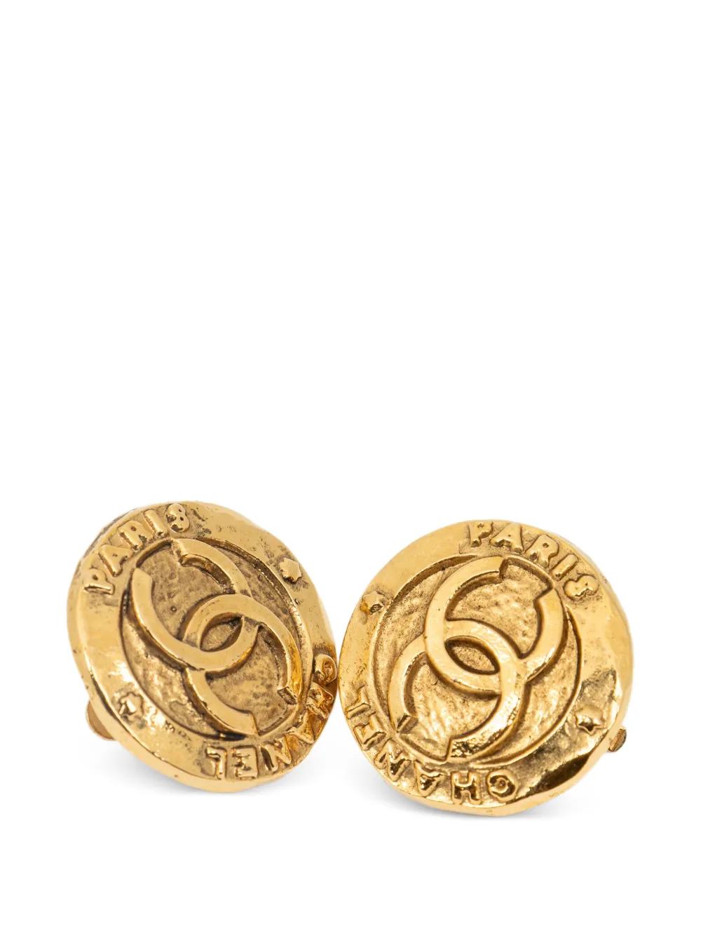CHANEL Pre-Owned CC logo earrings - Oro