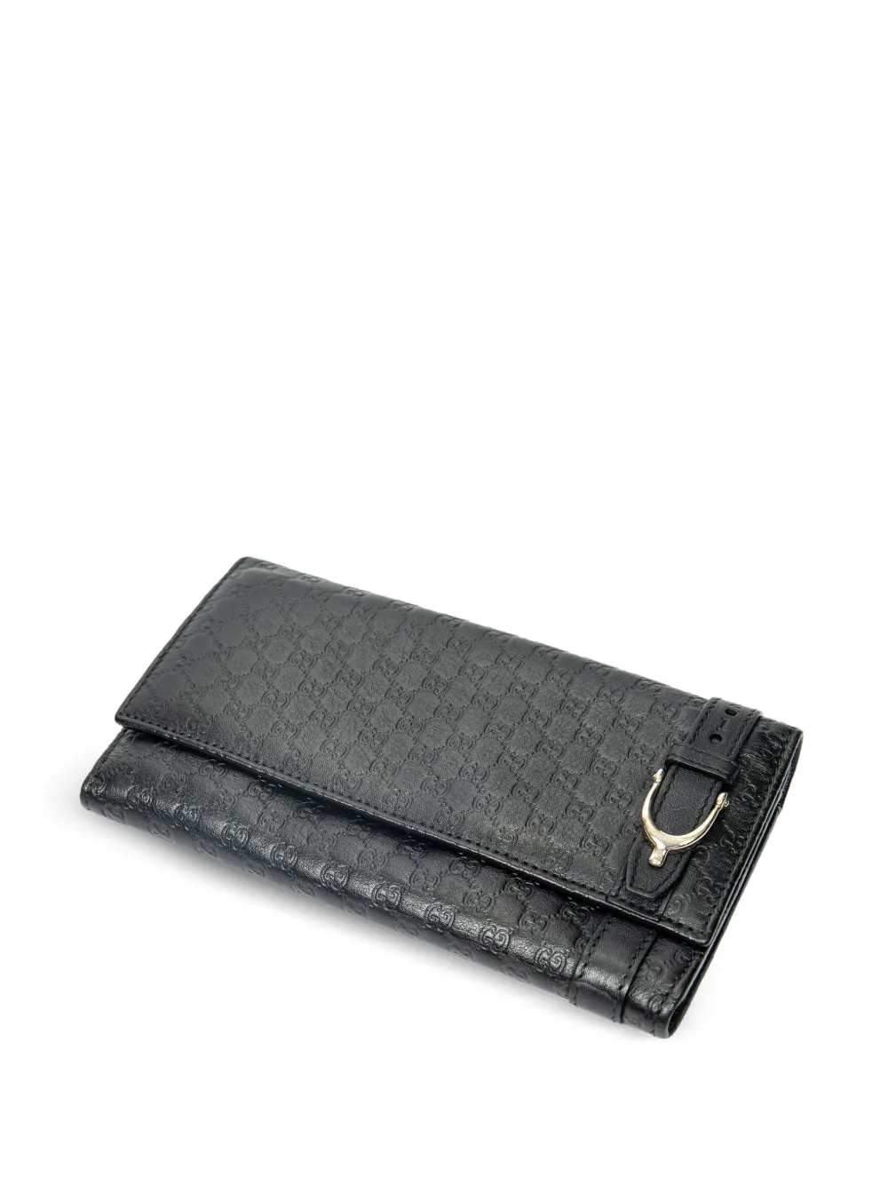 Gucci Pre-Owned Microguccissima flap wallet - Nero