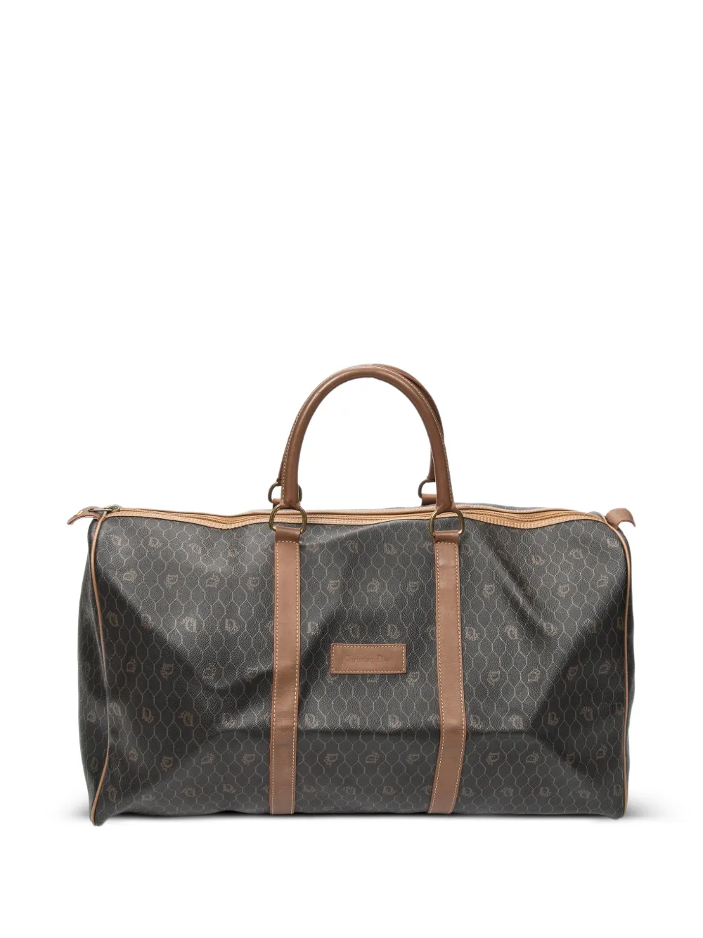 Christian Dior Pre-Owned Honeycomb leather holdall bag - Braun