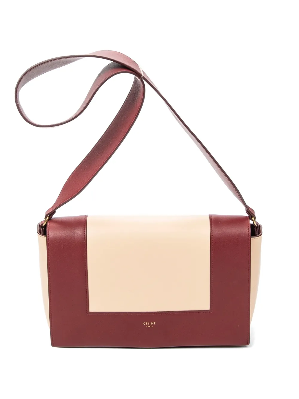 Celine Pre-Owned medium Frame colour-block leather crossbody bag - Rosso