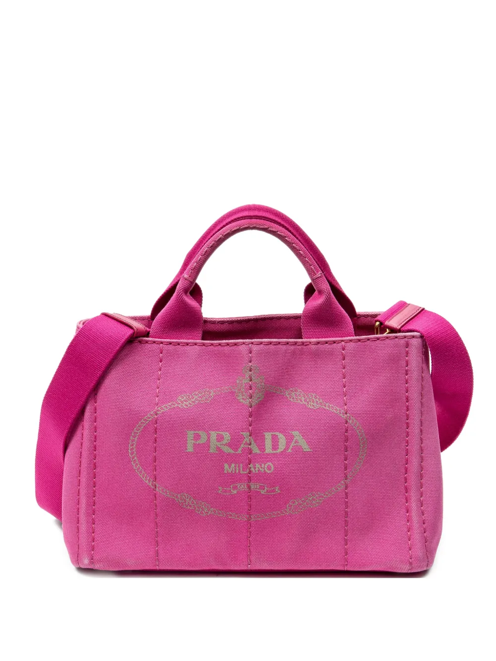 Prada Pre-Owned small Canapa logo tote bag - Rosa