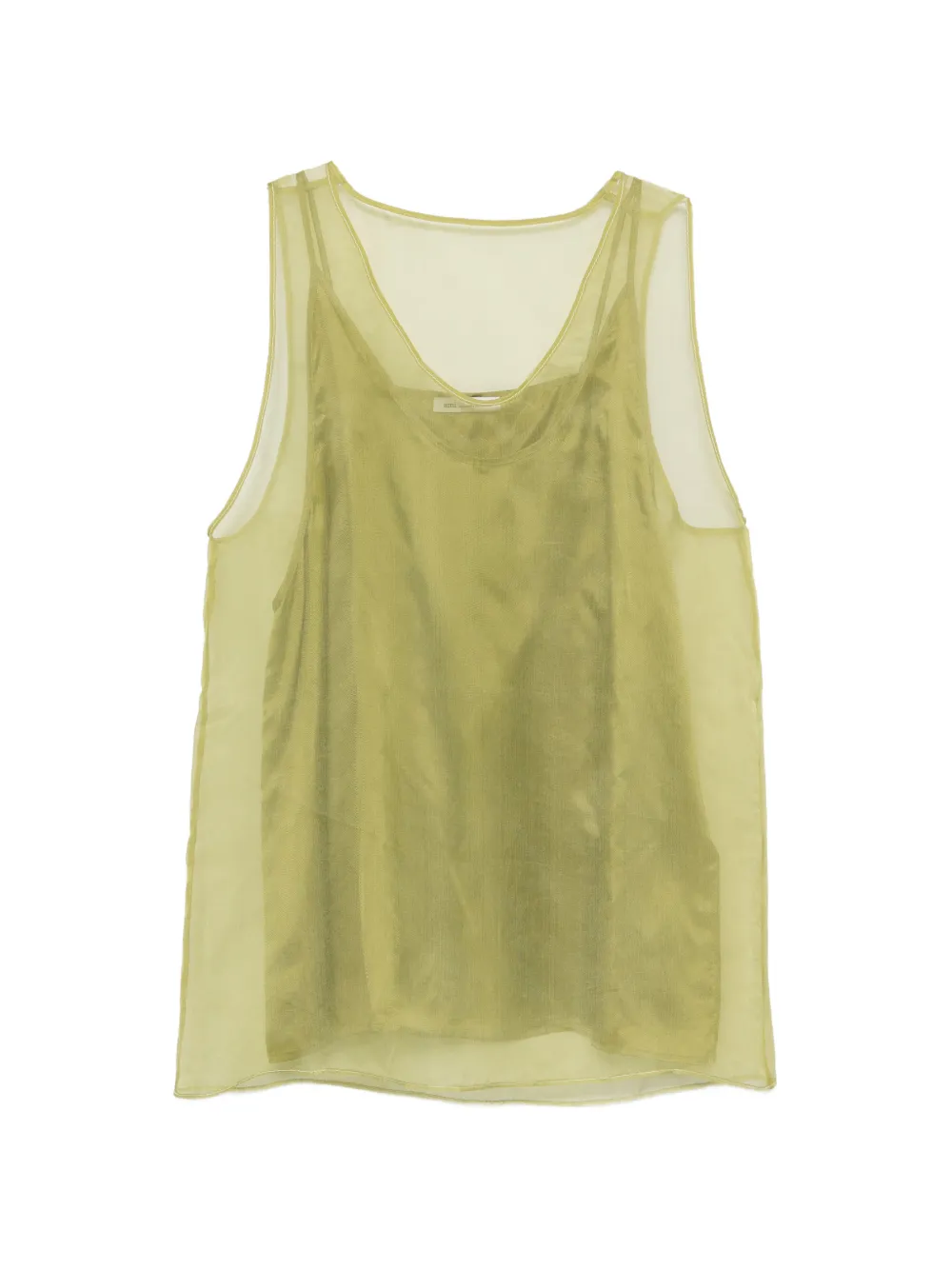 AMI Paris layered silk blouse - Verde