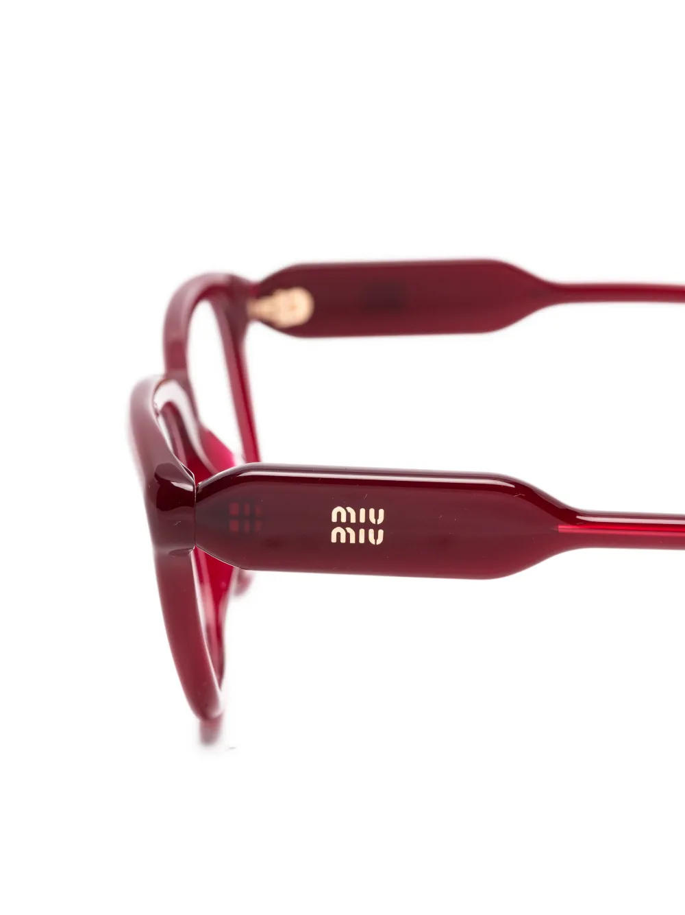 Miu Eyewear Zonnebril met vierkant montuur Bruin