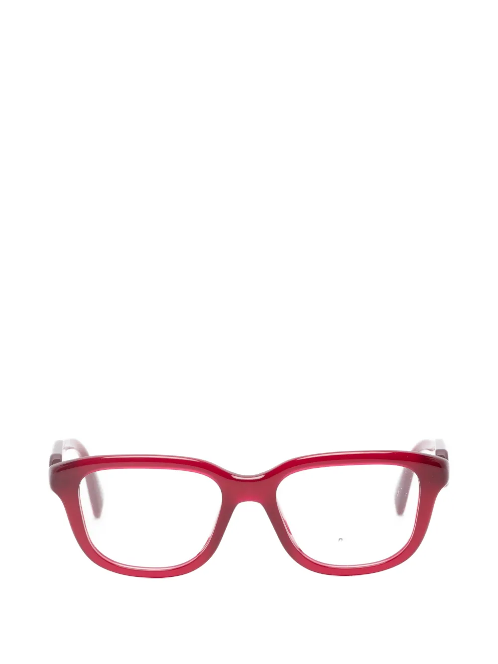Miu Miu Eyewear logo-detail square-frame glasses - Rosso