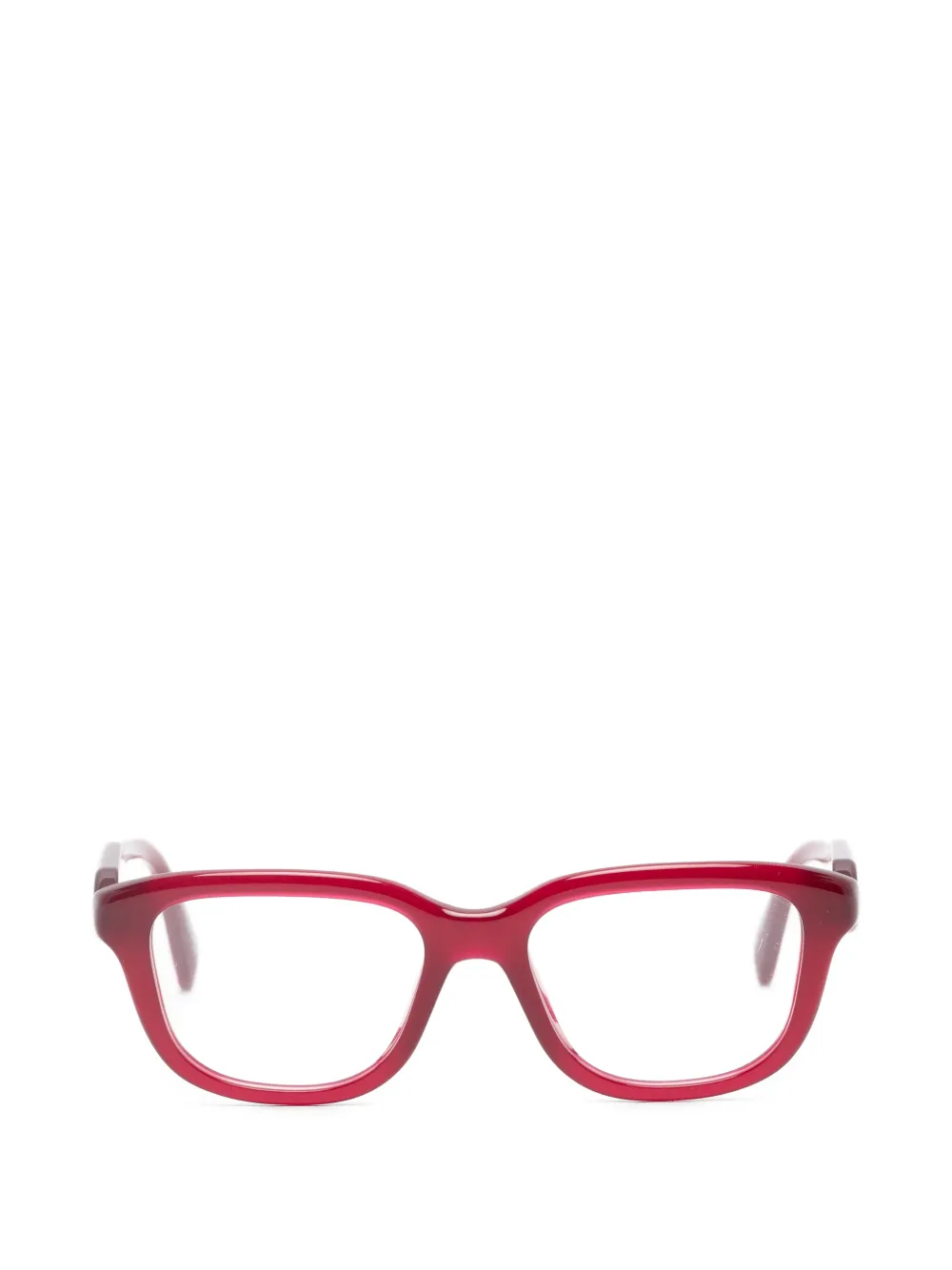 Miu Miu Eyewear logo-detail square-frame glasses - Rosso