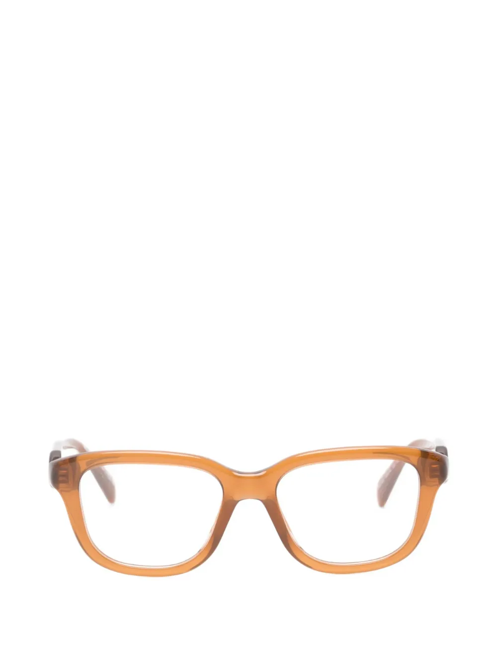 Miu Miu Eyewear logo-detail square-frame glasses - Rosso