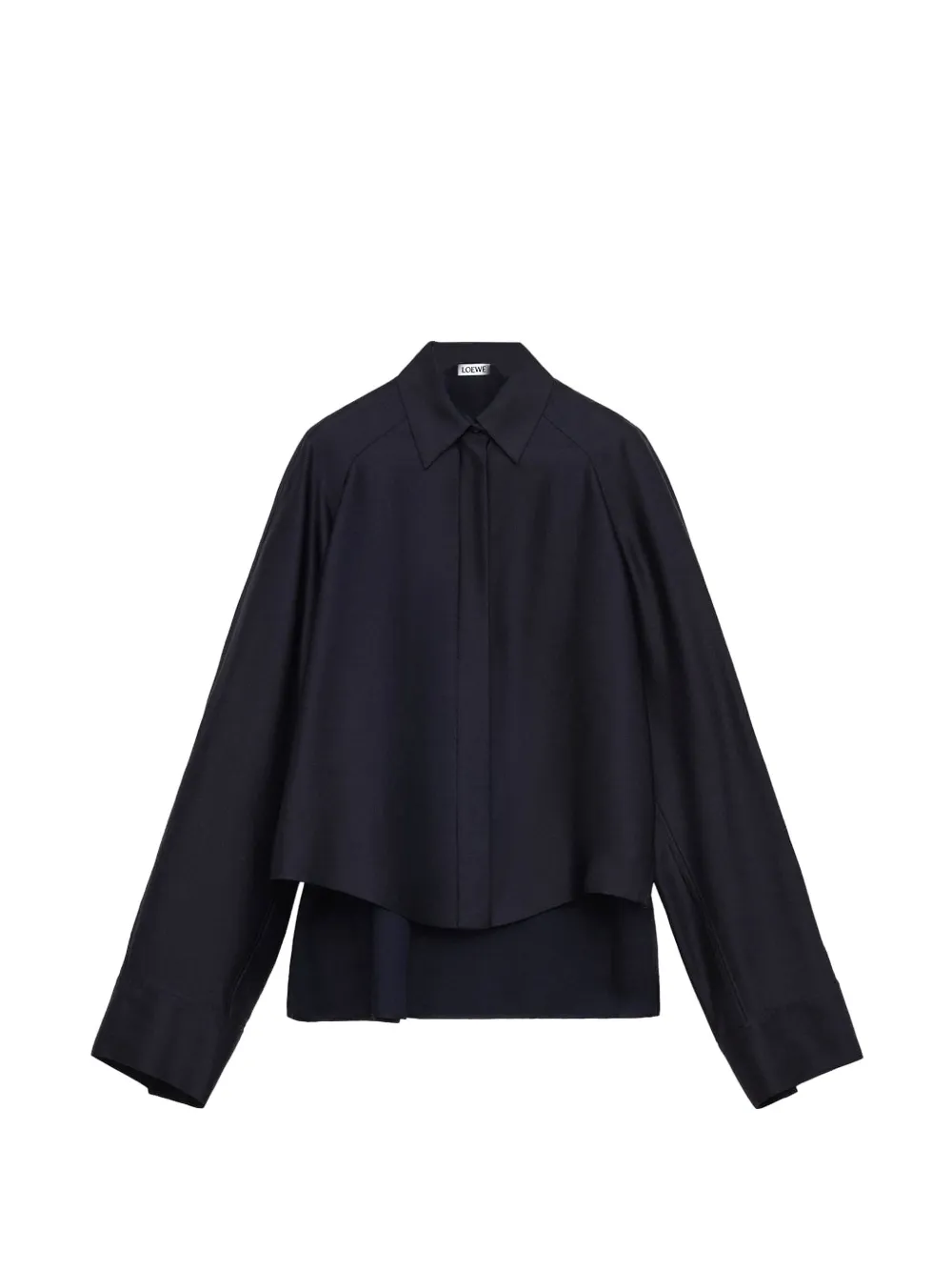LOEWE cape long-sleeve shirt - Blue
