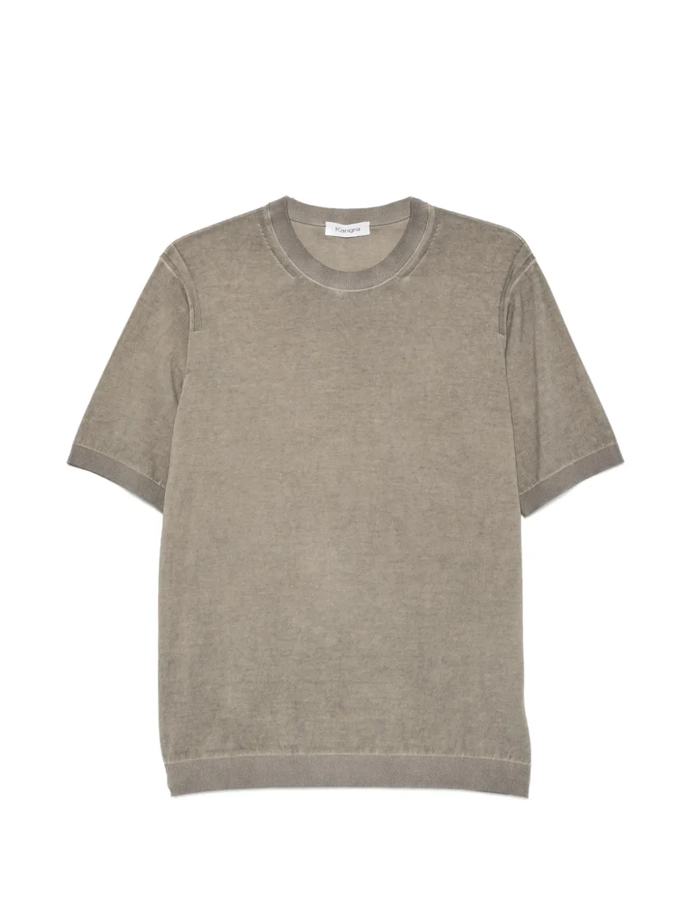 Kangra faded-effect short-sleeve sweater - Toni neutri