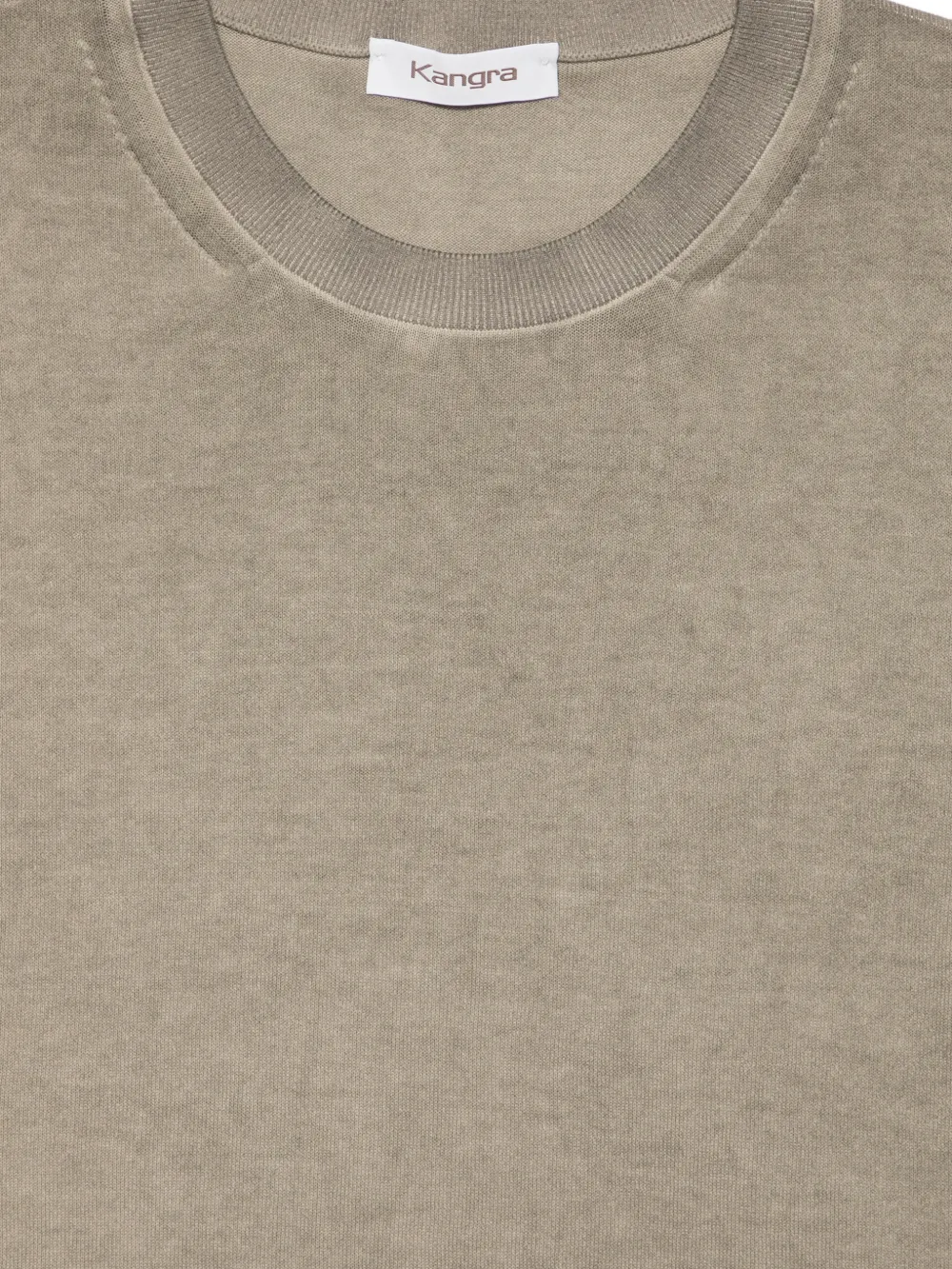 Kangra Trui met vervaagd effect en korte mouwen Beige