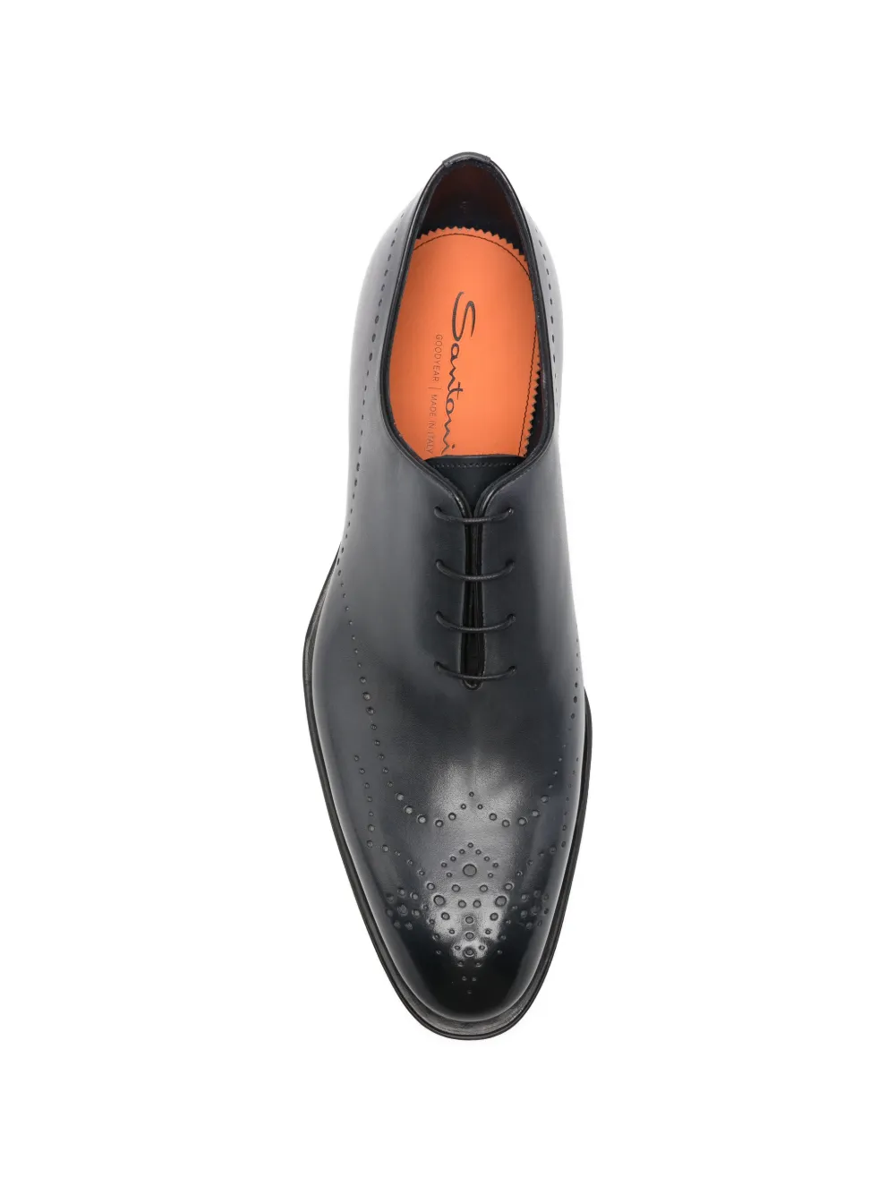 Santoni leather oxford shoes Blauw