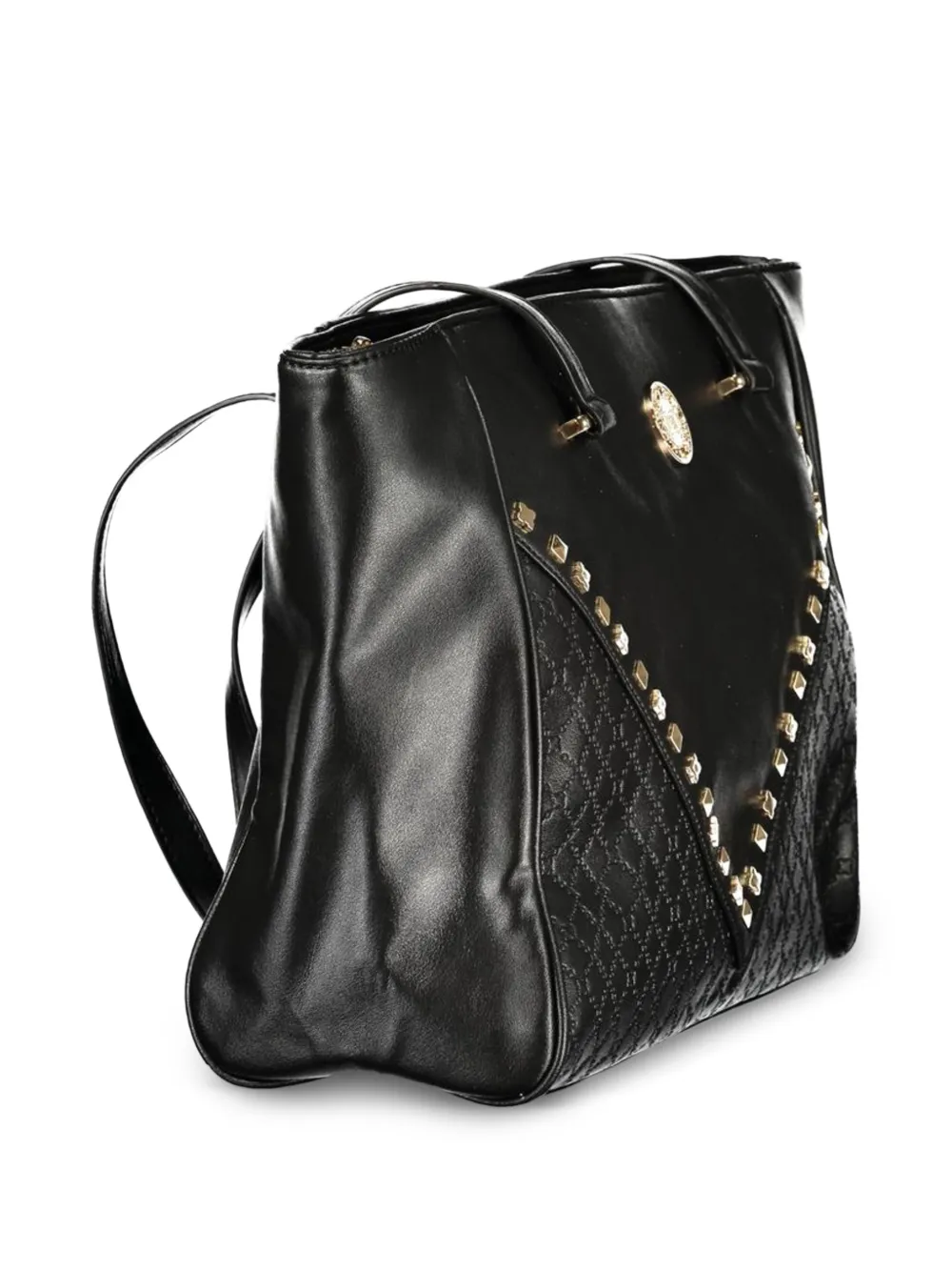Laura Biagiotti Shopper verfraaid met studs Zwart
