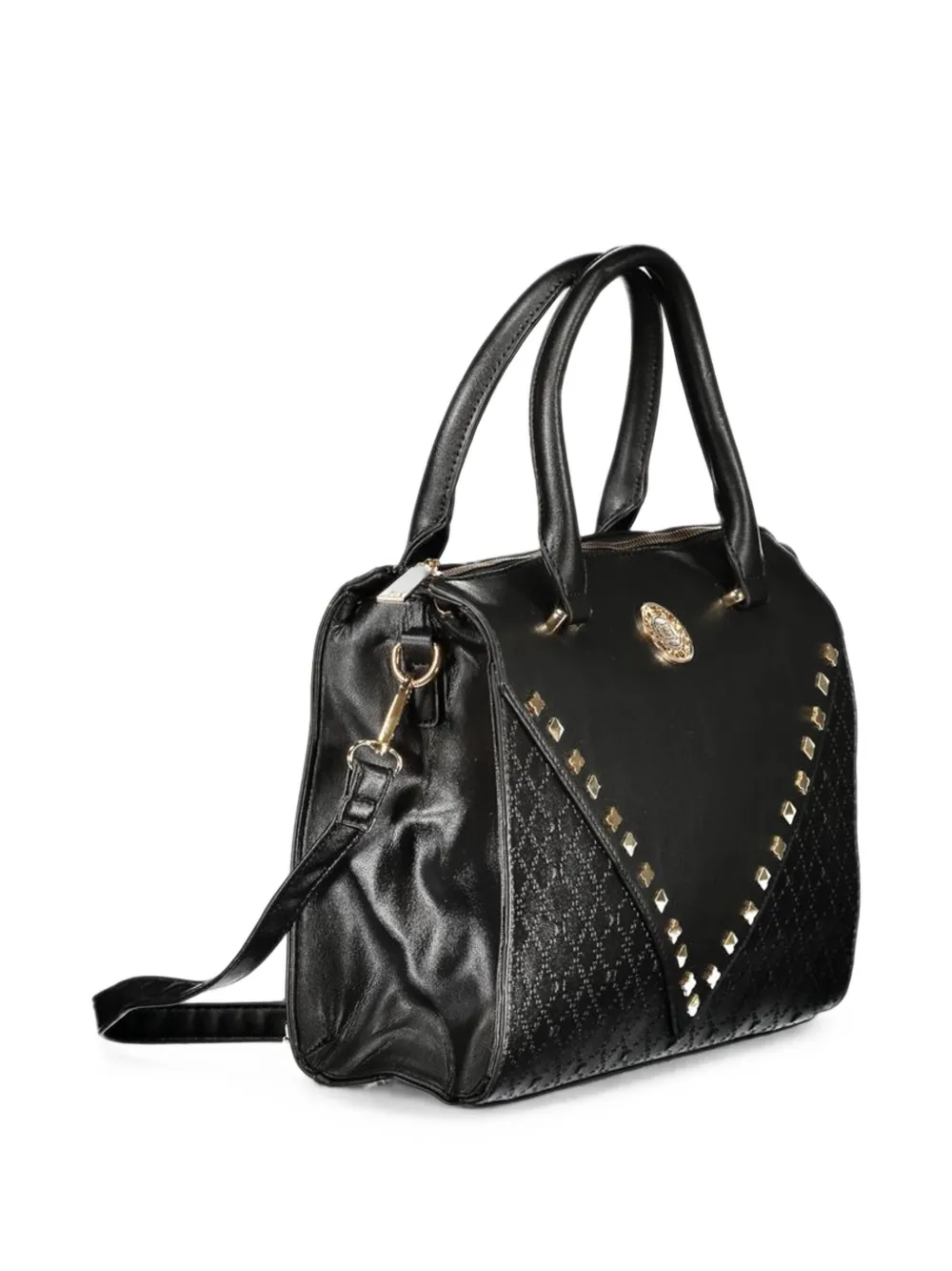 Laura Biagiotti studded logo-plaque tote bag Zwart