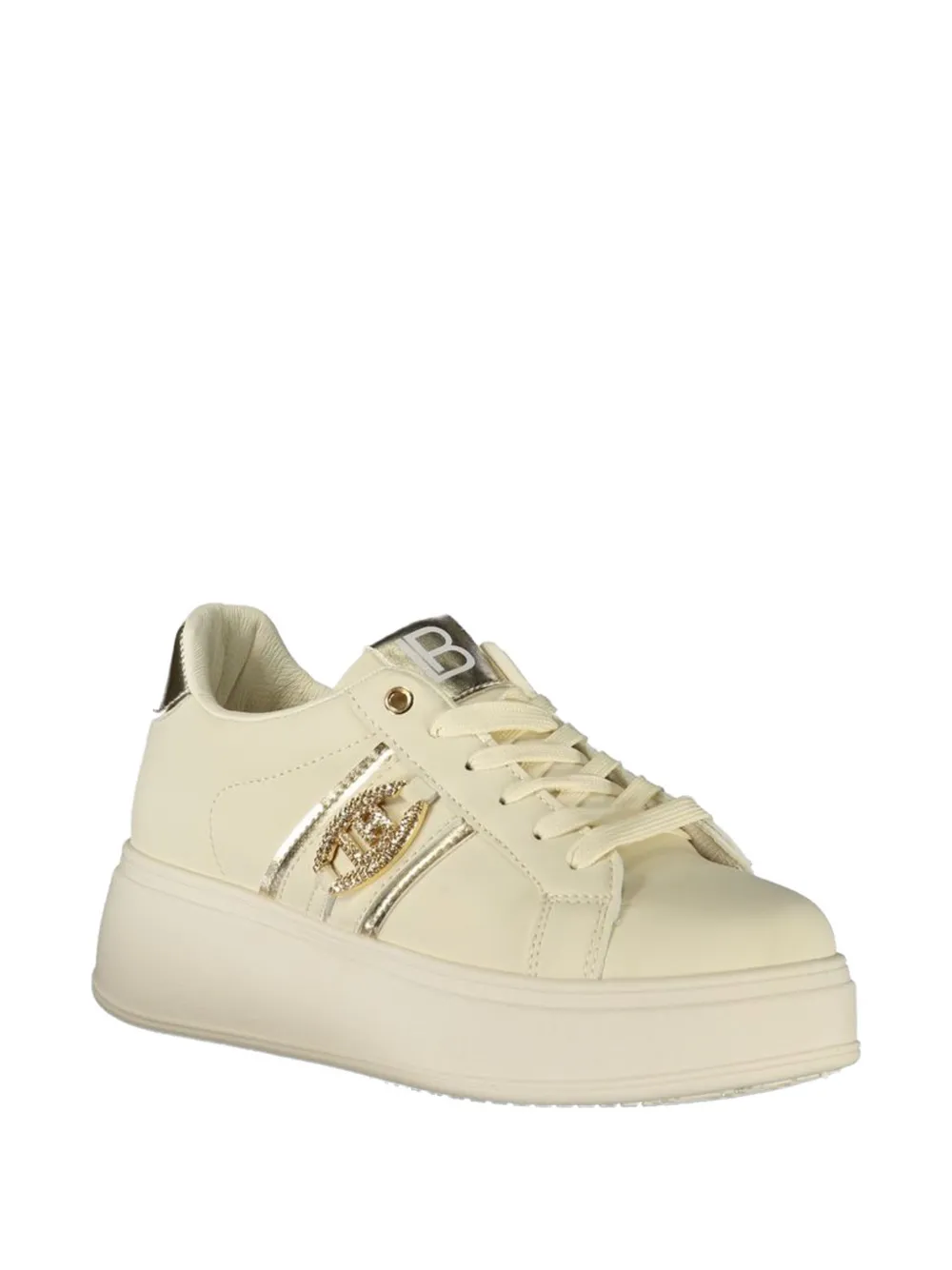Laura Biagiotti logo-plaque platform sneakers Beige