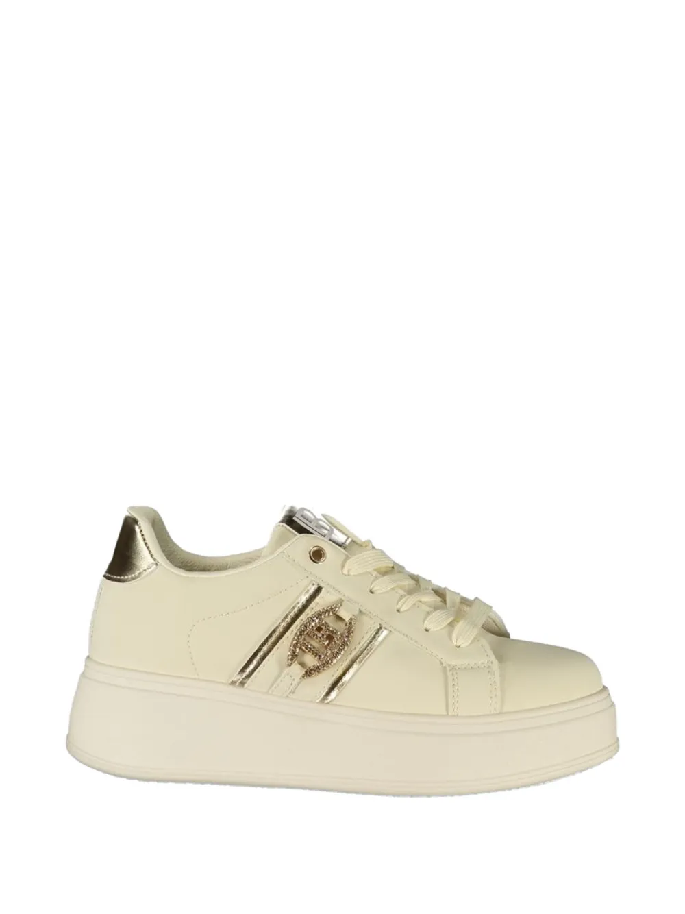 Laura Biagiotti logo-plaque platform sneakers Beige