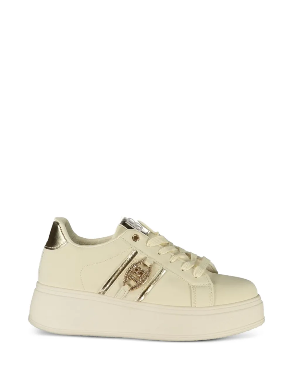 Laura Biagiotti logo-plaque platform sneakers - Toni neutri