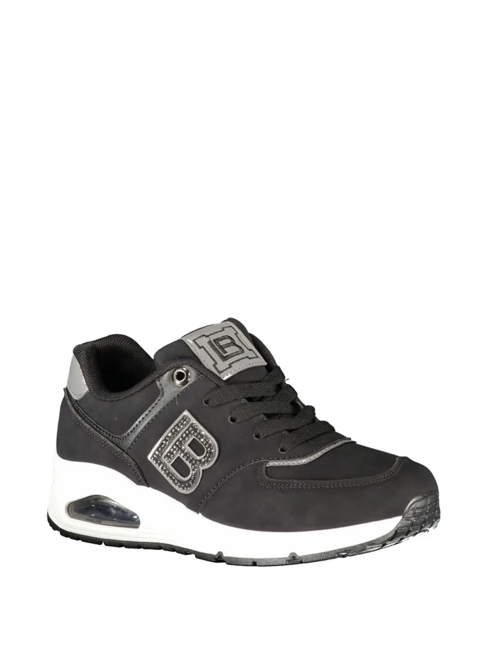 Laura Biagiotti logo-patch crystal-embellished sneakers Zwart