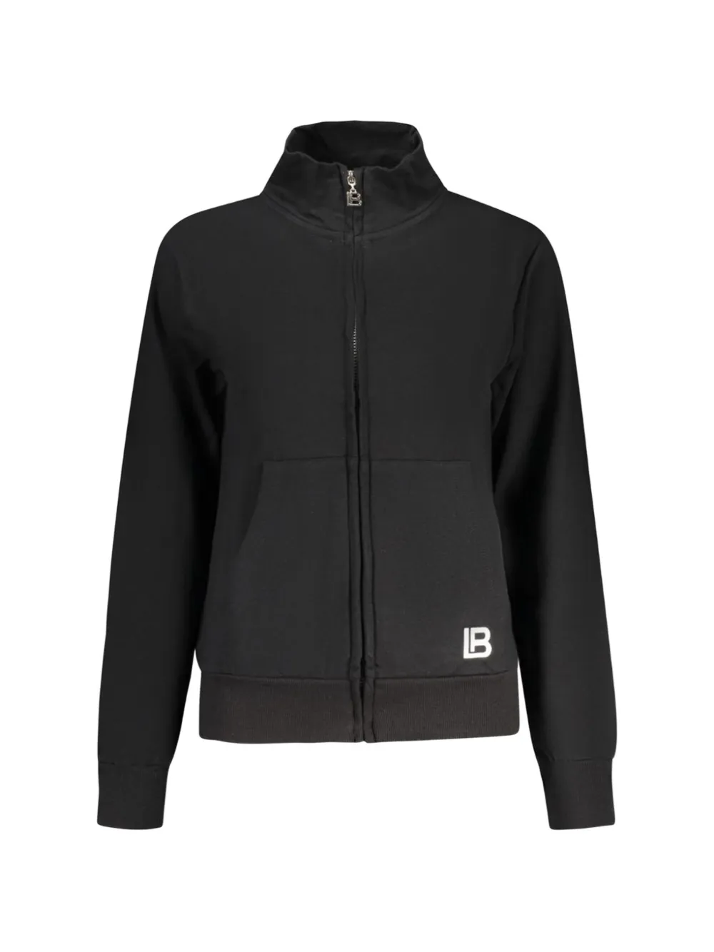 Laura Biagiotti logo-patch zip-up cardigan - Nero