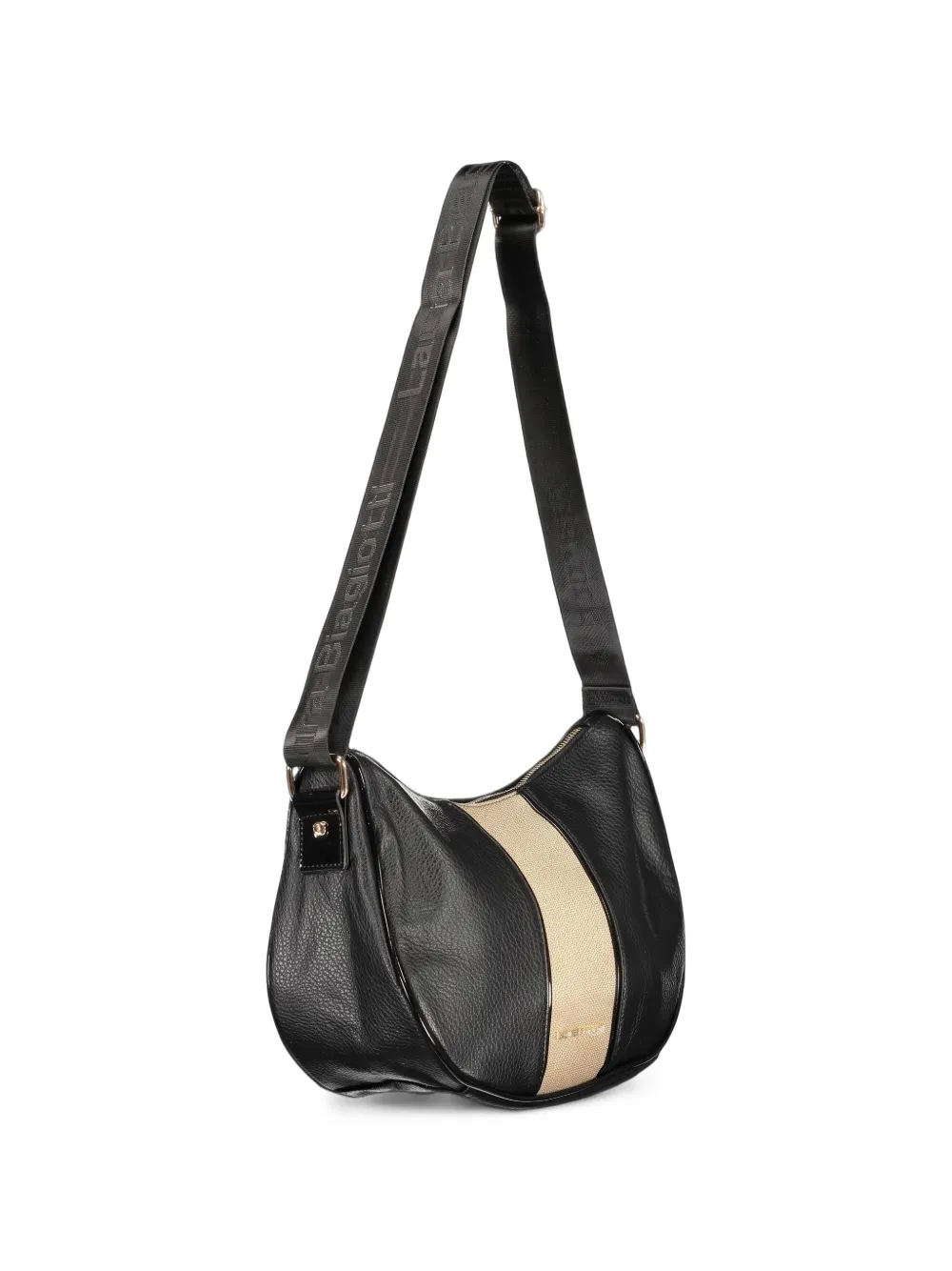 Laura Biagiotti Gillman stripe-detail crossbody bag Zwart