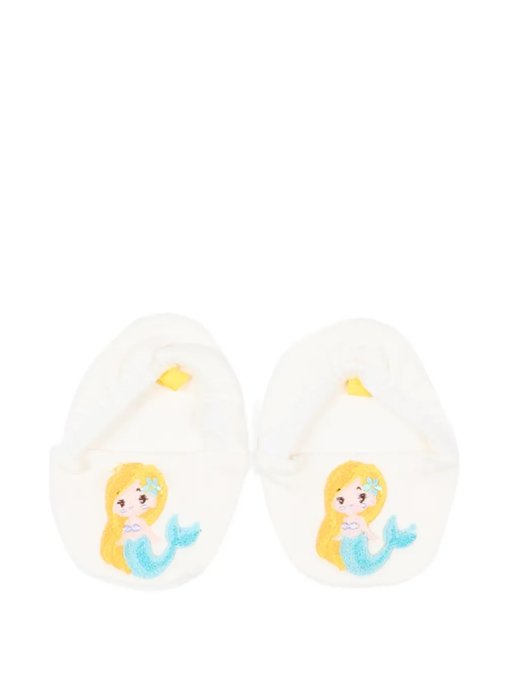 Gensami kids Slofjes met zeemeermin-patch Wit