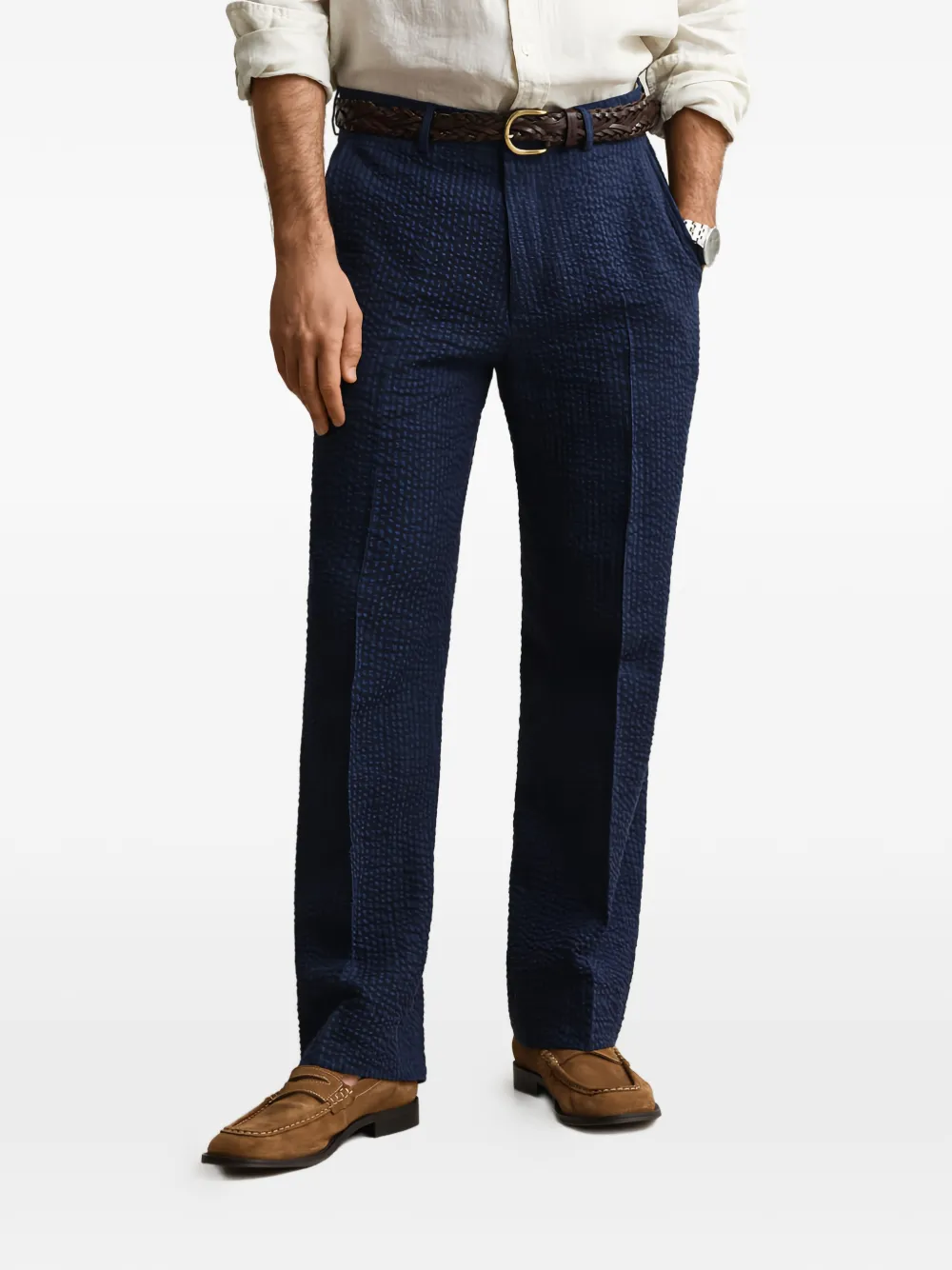 Gant Broek met textuur Blauw