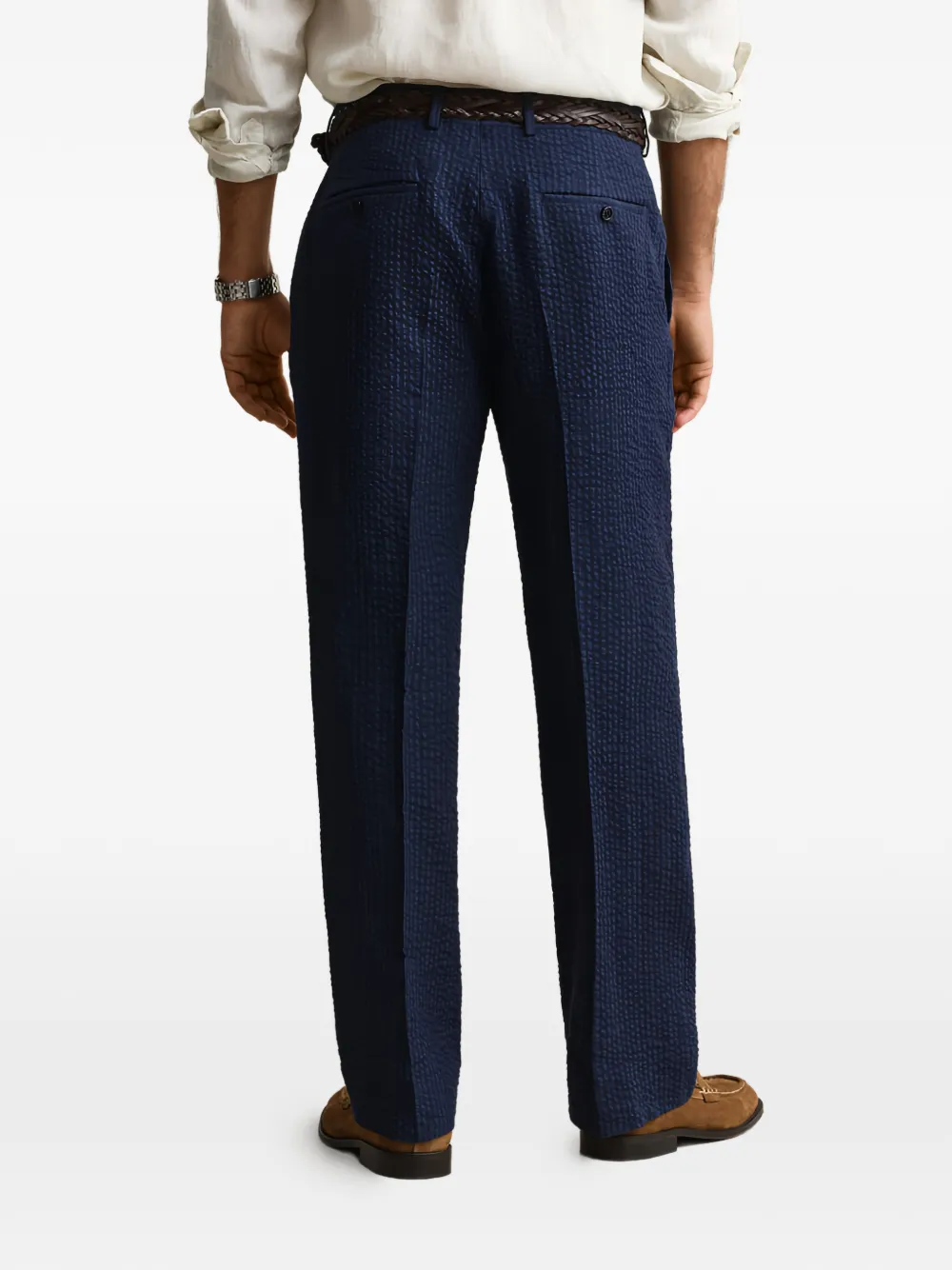 Gant Broek met textuur Blauw