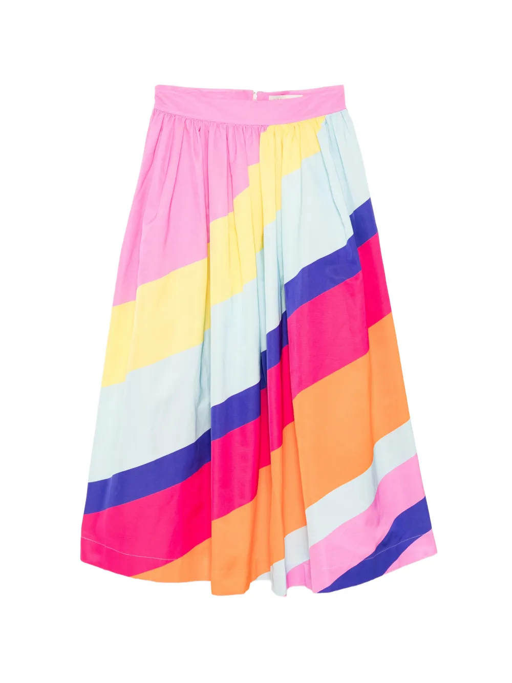 Mira Mikati striped pleated maxi skirt - Rosa
