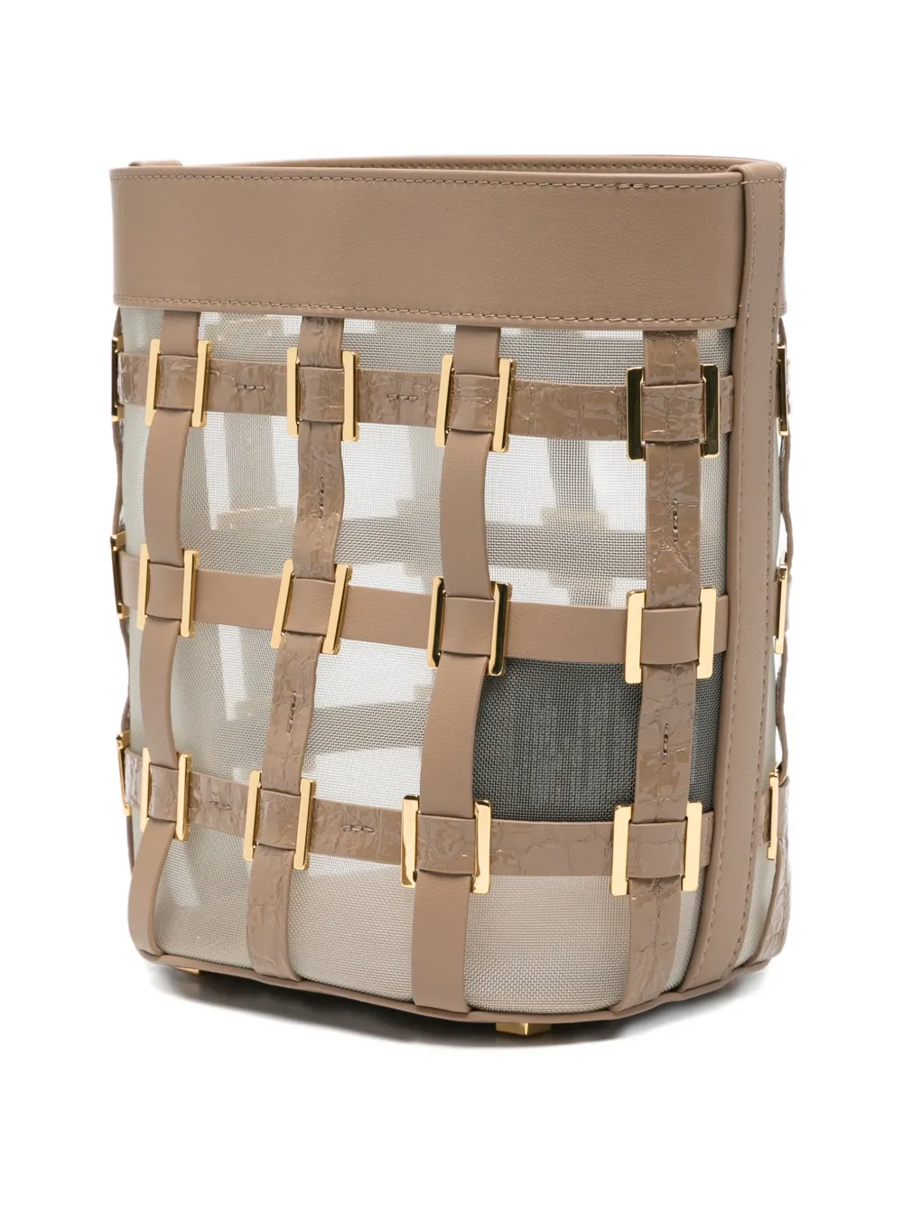 Elisabetta Franchi Bucket-tas met logo Beige