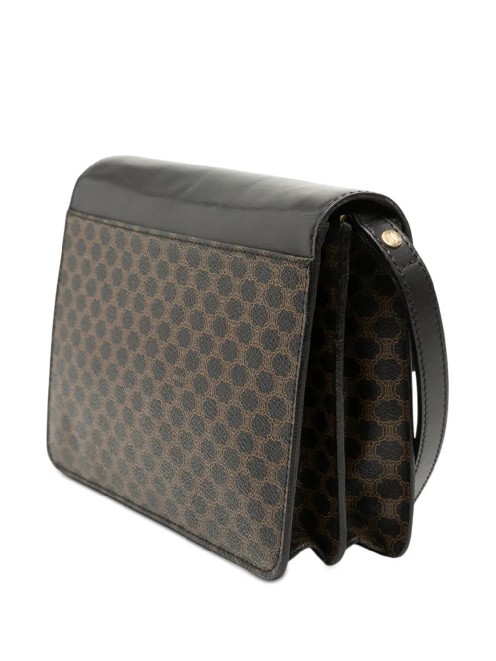 Celine Pre-owned 2000 Macadam Coated Canvas and Leather Clutch Bag in Brown, view 3