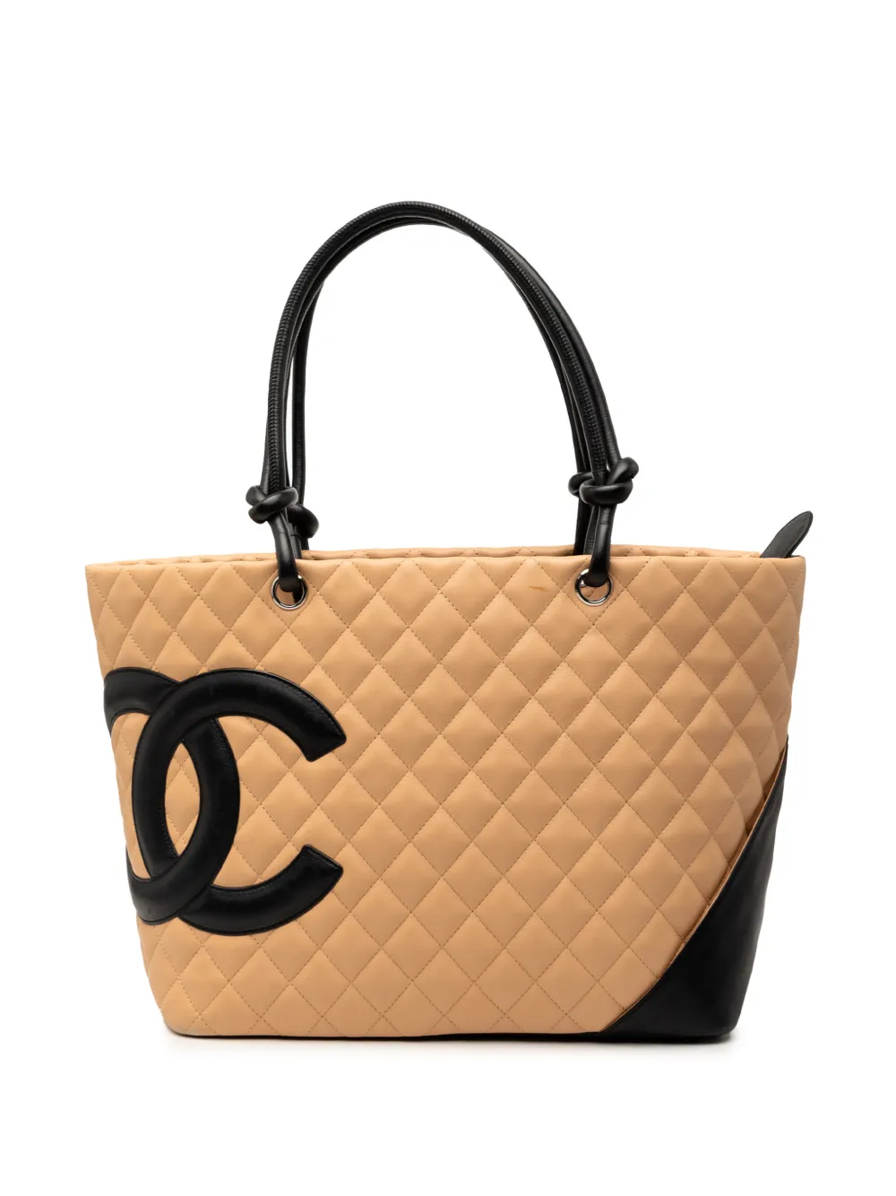 CHANEL Pre-Owned 2004-2005 Large Quilted Lambskin Cambon Ligne tote bag - Nero