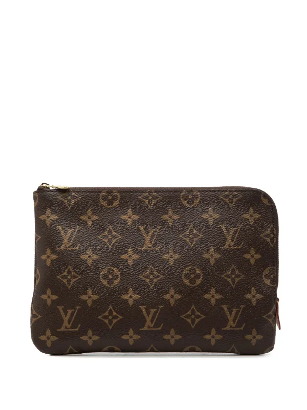 Louis Vuitton Pre-owned 2018 Monogram Etui Voyageur PM Clutch Bag in Brown