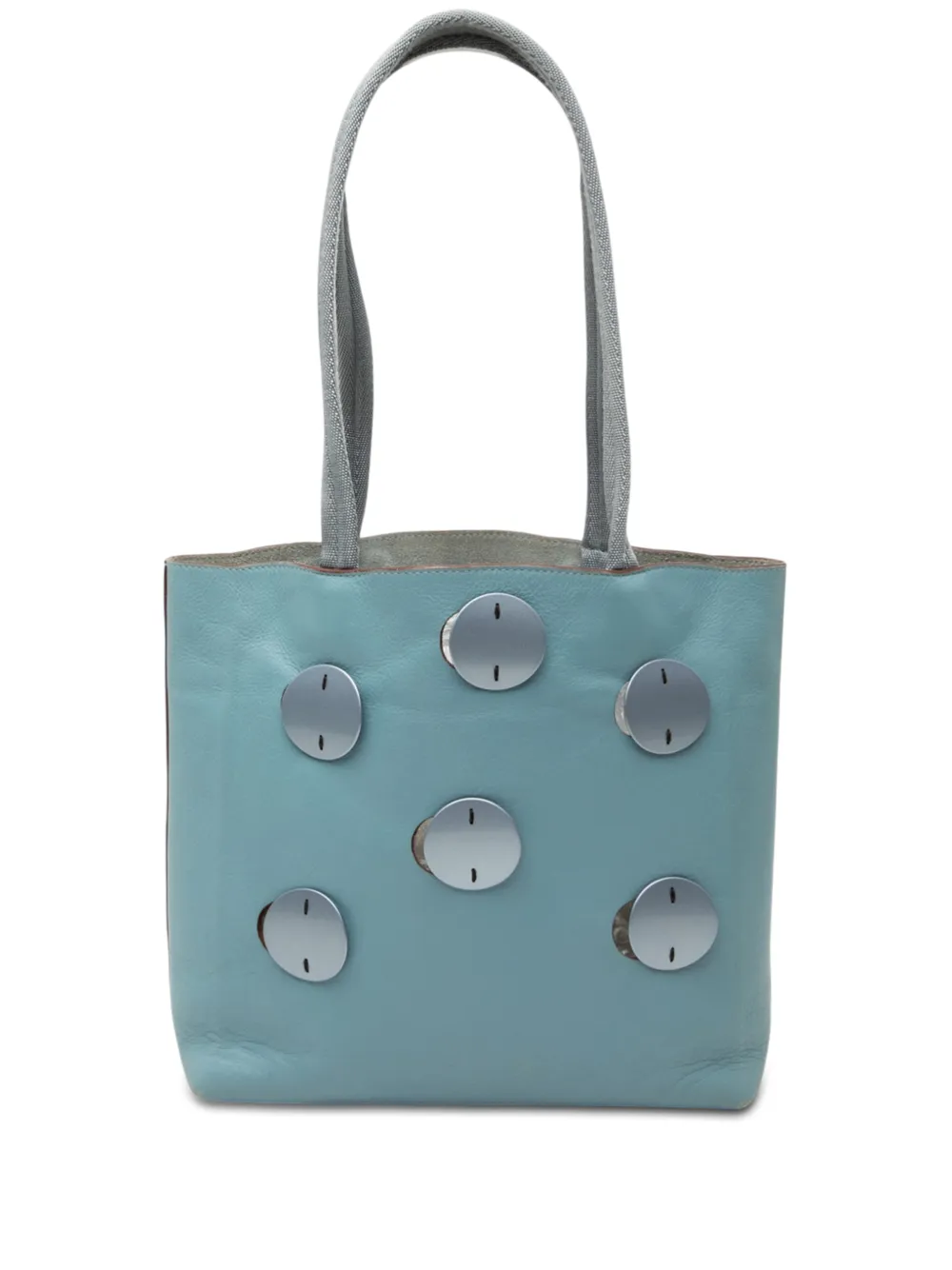 Prada Pre-Owned 2010-2026 Perforated Embellished Leather tote bag - Blu